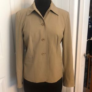 Tan Blazer Talbots Petite 6 stretch
